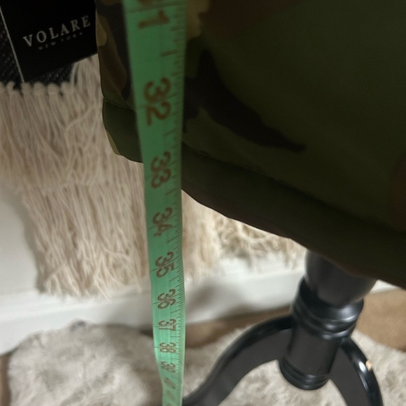 VOLARE New York Camouflage fox fur jacket army green and black size S NWT - Picture 13 of 16